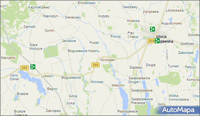 mapa Mchówek, Mchówek na mapie Targeo
