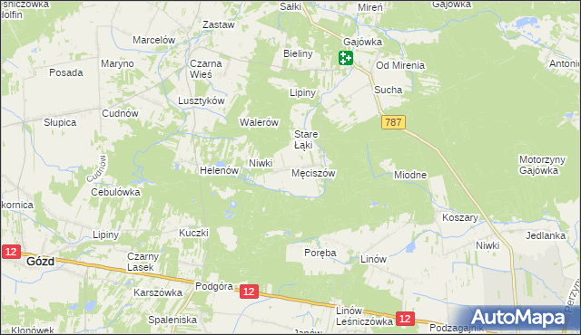 mapa Męciszów, Męciszów na mapie Targeo