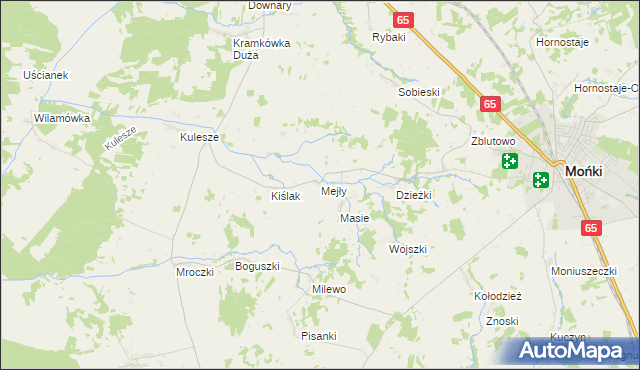 mapa Mejły, Mejły na mapie Targeo