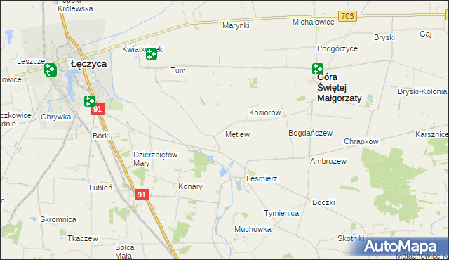 mapa Mętlew, Mętlew na mapie Targeo