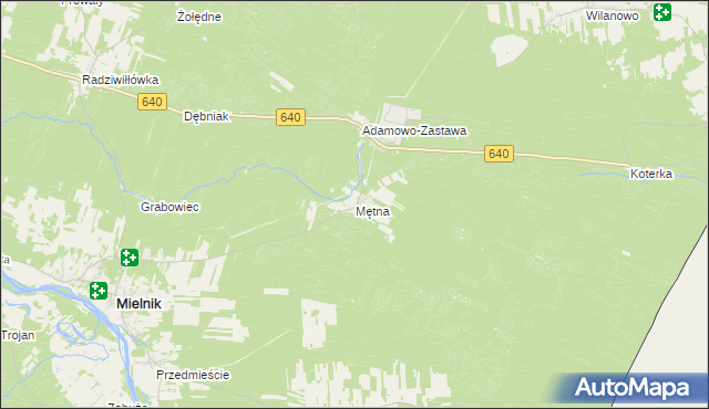 mapa Mętna, Mętna na mapie Targeo