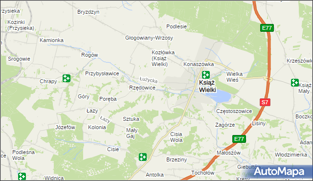 mapa Mianocice, Mianocice na mapie Targeo