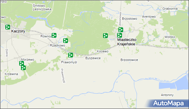 mapa Miasteczko-Huby, Miasteczko-Huby na mapie Targeo