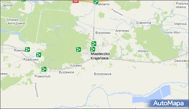 mapa Miasteczko Krajeńskie, Miasteczko Krajeńskie na mapie Targeo