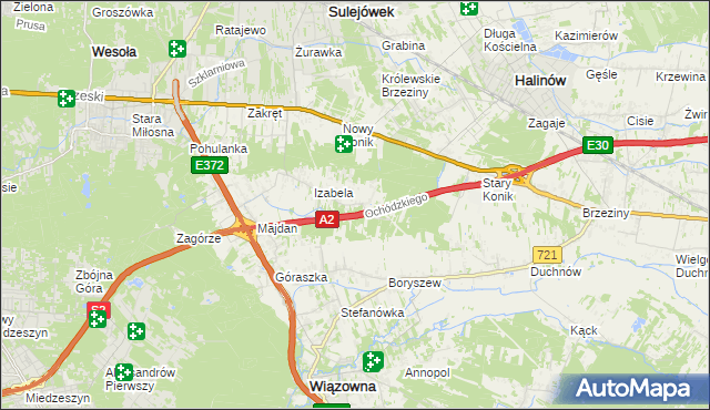 mapa Michałówek gmina Wiązowna, Michałówek gmina Wiązowna na mapie Targeo