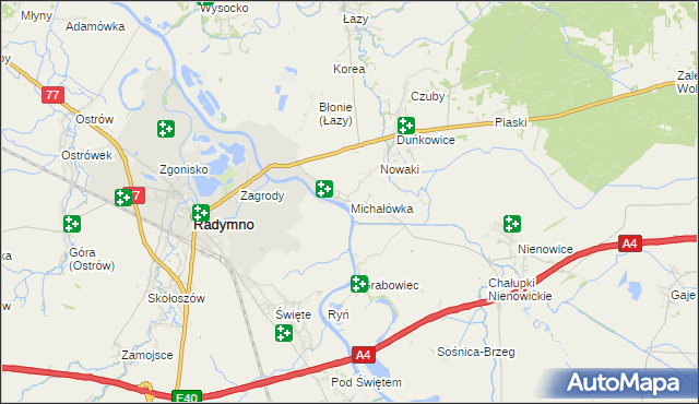 mapa Michałówka gmina Radymno, Michałówka gmina Radymno na mapie Targeo