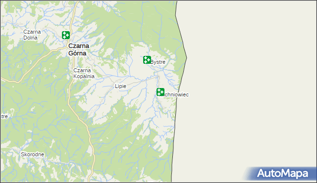 mapa Michniowiec, Michniowiec na mapie Targeo