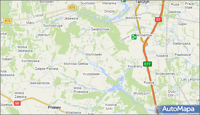 mapa Michrów, Michrów na mapie Targeo