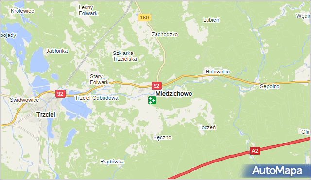 mapa Miedzichowo, Miedzichowo na mapie Targeo