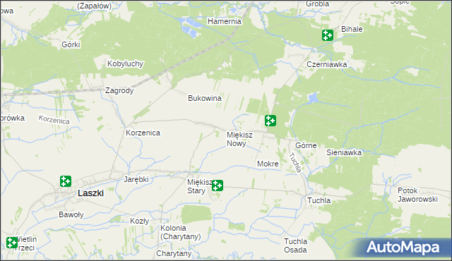 mapa Miękisz Nowy, Miękisz Nowy na mapie Targeo