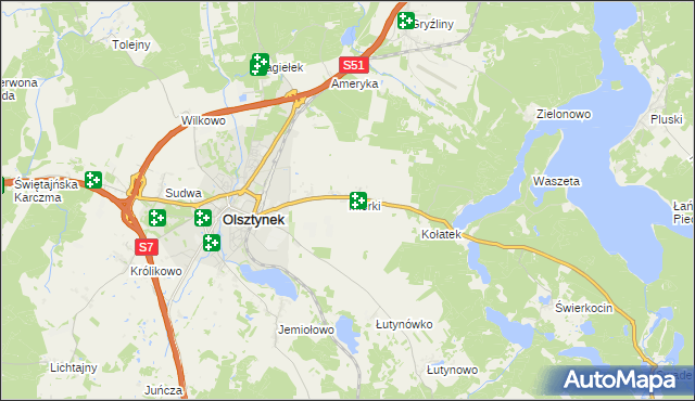 mapa Mierki, Mierki na mapie Targeo