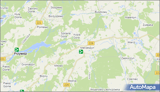 mapa Mierzeszyn, Mierzeszyn na mapie Targeo