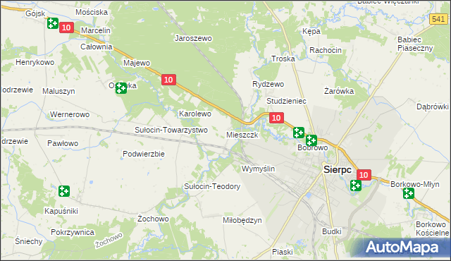 mapa Mieszczk, Mieszczk na mapie Targeo