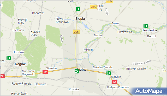 mapa Mikulin gmina Jeżów, Mikulin gmina Jeżów na mapie Targeo