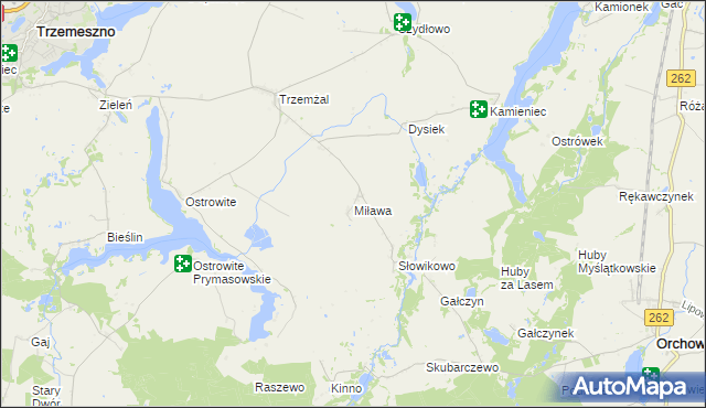 mapa Miława, Miława na mapie Targeo