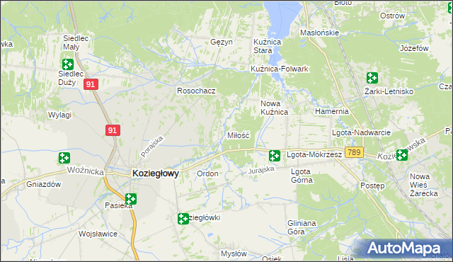 mapa Miłość, Miłość na mapie Targeo