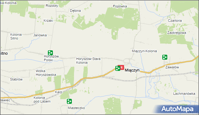 mapa Ministrówka, Ministrówka na mapie Targeo