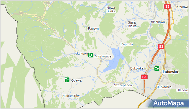 mapa Miszkowice, Miszkowice na mapie Targeo