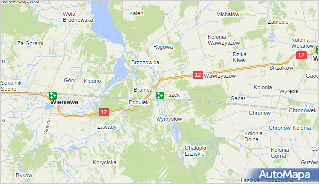 mapa Mniszek gmina Wolanów, Mniszek gmina Wolanów na mapie Targeo