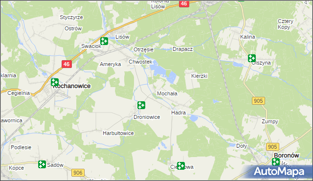 mapa Mochała, Mochała na mapie Targeo