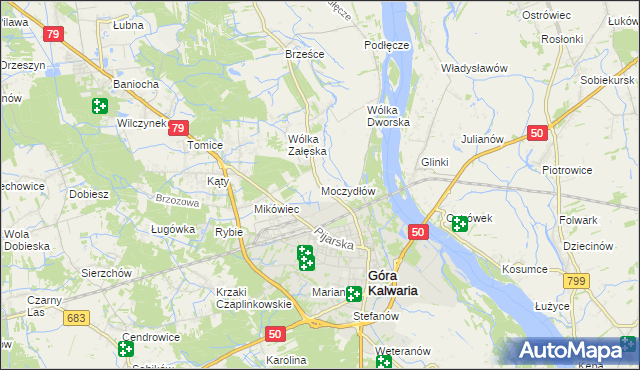 mapa Moczydłów, Moczydłów na mapie Targeo