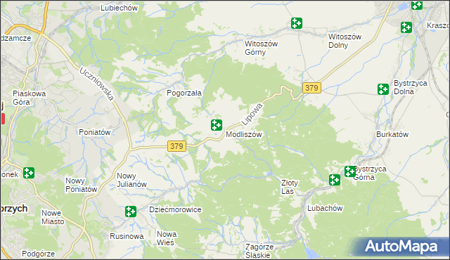 mapa Modliszów, Modliszów na mapie Targeo