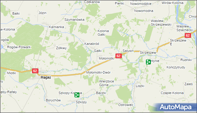 mapa Mołomotki, Mołomotki na mapie Targeo