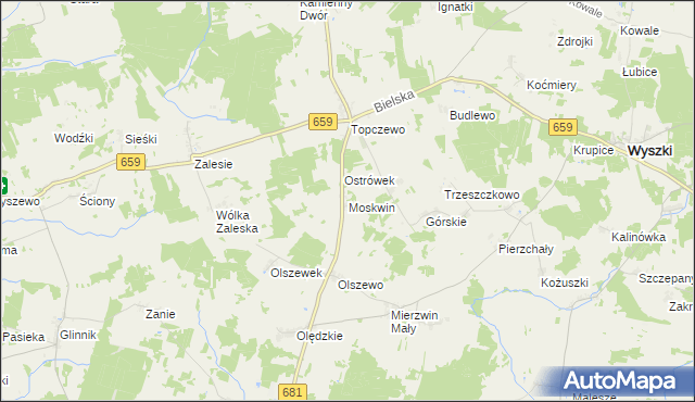mapa Moskwin, Moskwin na mapie Targeo