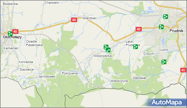 mapa Moszczanka gmina Prudnik, Moszczanka gmina Prudnik na mapie Targeo