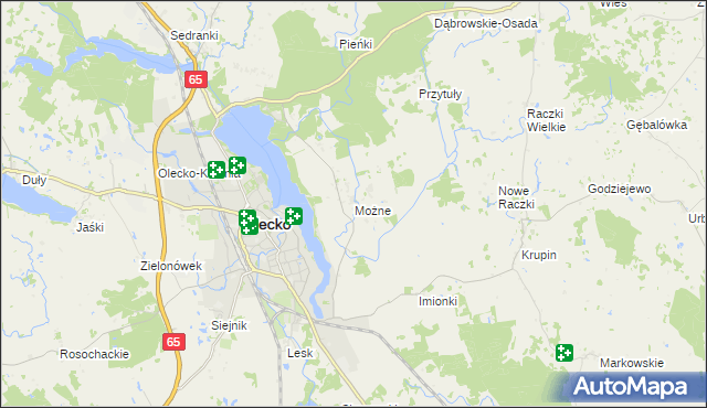 mapa Możne, Możne na mapie Targeo