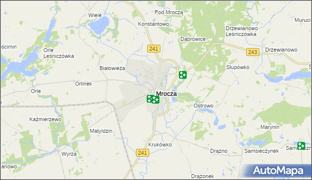 mapa Mrocza, Mrocza na mapie Targeo