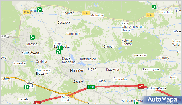 mapa Mrowiska, Mrowiska na mapie Targeo