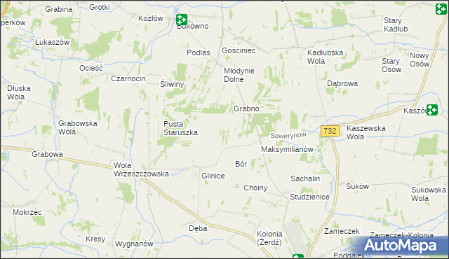 mapa Mścichów, Mścichów na mapie Targeo