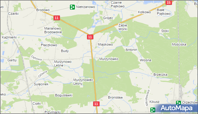 mapa Murzynówko, Murzynówko na mapie Targeo