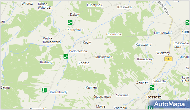 mapa Musiejówka, Musiejówka na mapie Targeo