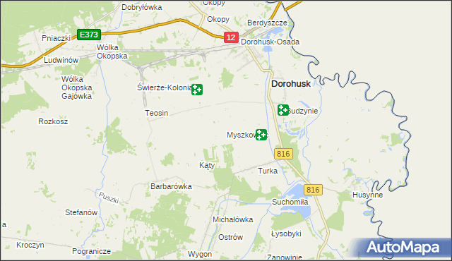 mapa Myszkowiec, Myszkowiec na mapie Targeo