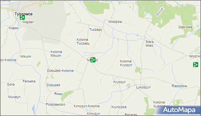 mapa Nabróż-Kolonia, Nabróż-Kolonia na mapie Targeo