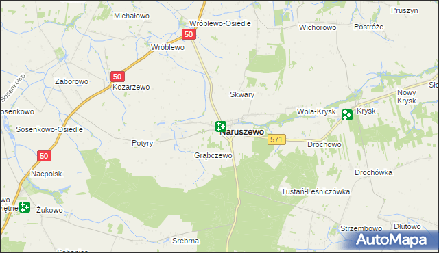 mapa Naruszewo, Naruszewo na mapie Targeo