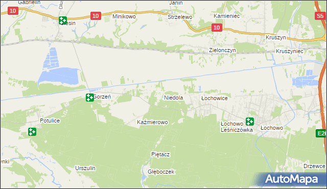 mapa Niedola, Niedola na mapie Targeo