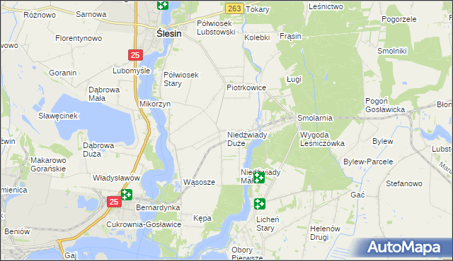 mapa Niedźwiady Duże, Niedźwiady Duże na mapie Targeo