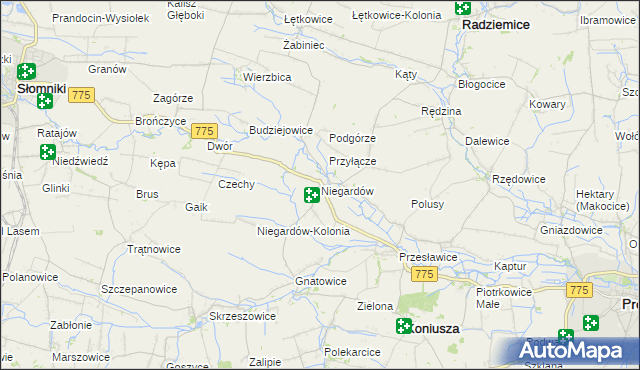 mapa Niegardów, Niegardów na mapie Targeo