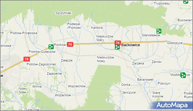 mapa Nieskurzów Nowy, Nieskurzów Nowy na mapie Targeo