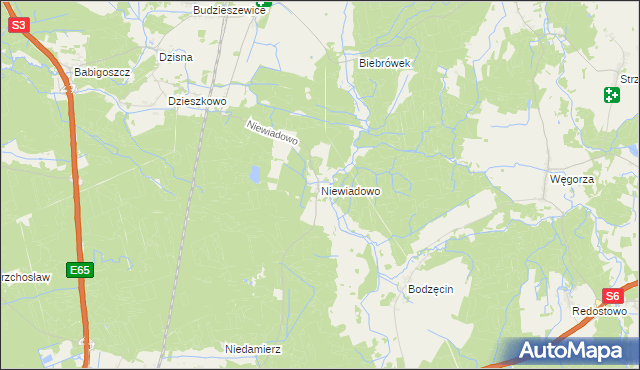 mapa Niewiadowo, Niewiadowo na mapie Targeo