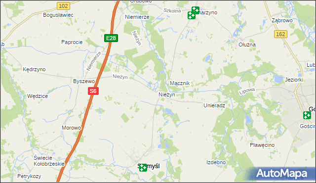 mapa Nieżyn, Nieżyn na mapie Targeo