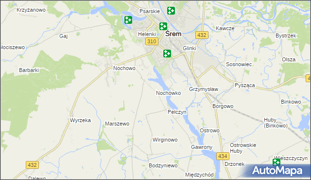 mapa Nochówko, Nochówko na mapie Targeo