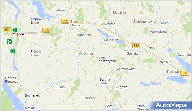 mapa Nowa Dębszczyzna, Nowa Dębszczyzna na mapie Targeo