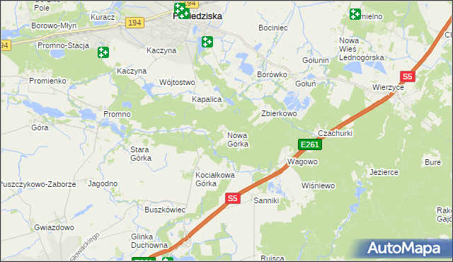 mapa Nowa Górka, Nowa Górka na mapie Targeo