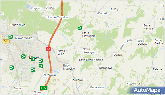 mapa Nowa Sławogóra, Nowa Sławogóra na mapie Targeo