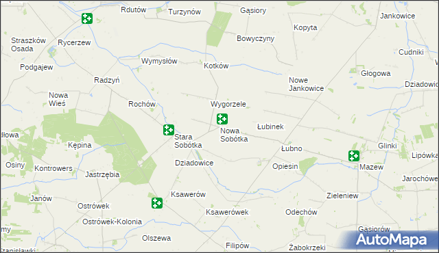 mapa Nowa Sobótka, Nowa Sobótka na mapie Targeo