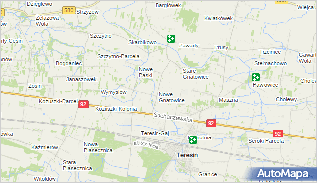 mapa Nowe Gnatowice, Nowe Gnatowice na mapie Targeo